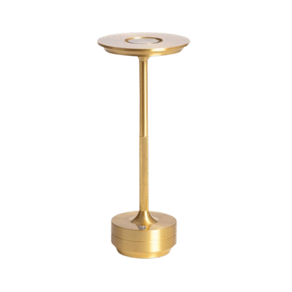 LAMPE DE TABLE EN MÉTAL DORÉ – Image 1