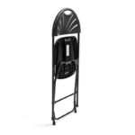 Chaise pliable noire – Image 2