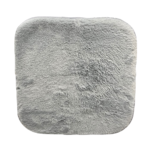 Galette de chaise effet fourrure grise