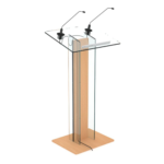 Pupitre - bois et plexiglas