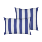 Coussins rayés bleu/blanc