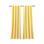 Rideaux rayés jaune/blanc