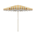 Parasol rayé jaune/blanc
